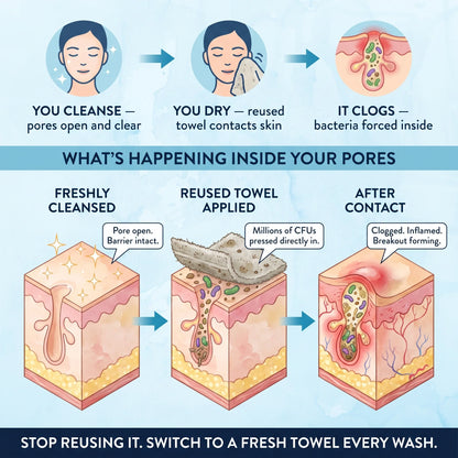 DermaClear™ Face Towels For Acne-Prone Skin