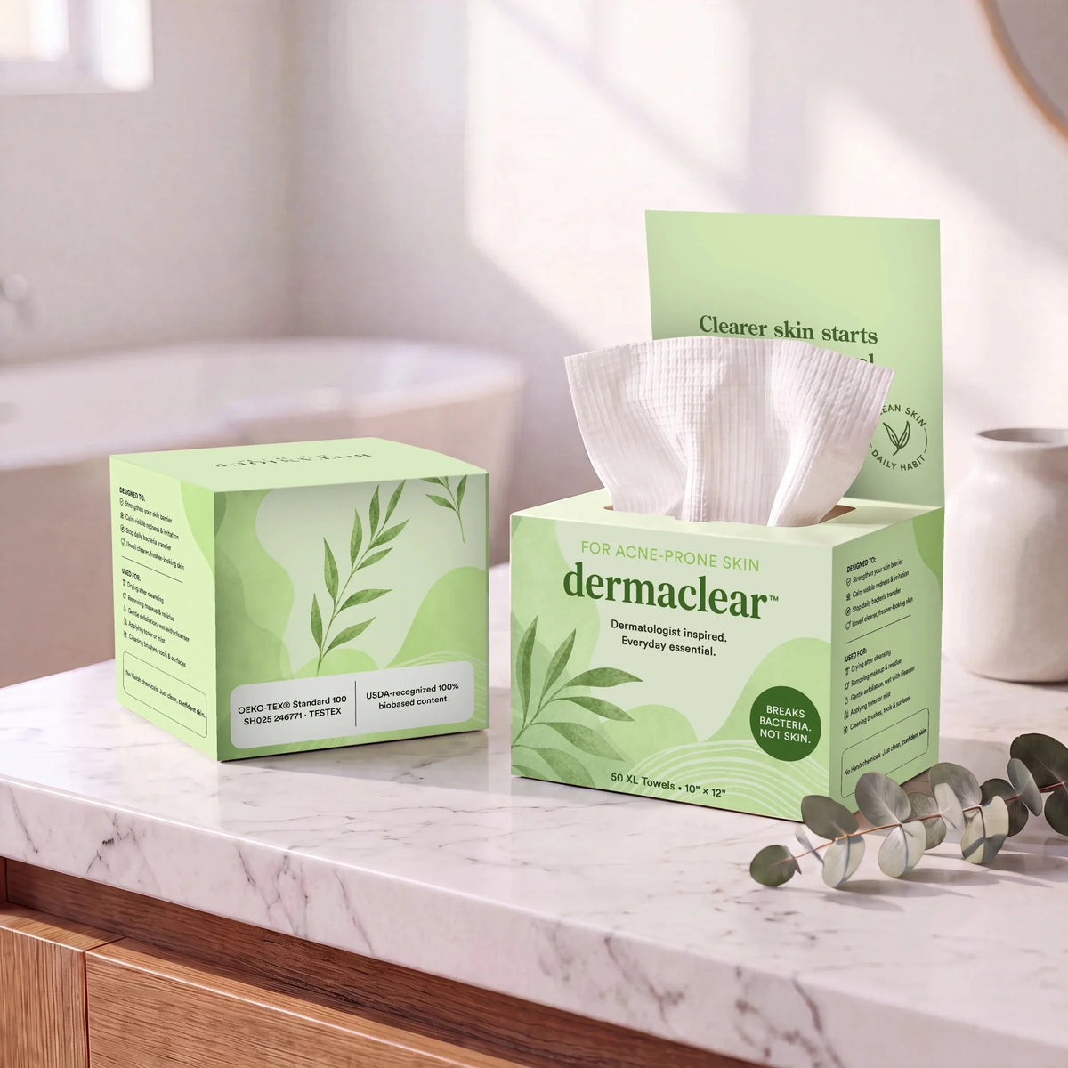 DermaClear™ Face Towels For Acne-Prone Skin